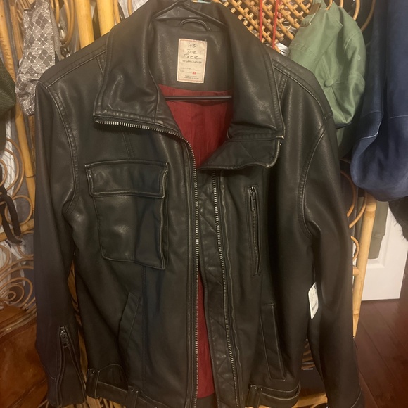 Free People Women's Buckle Up Vegan Leather Jacket - Picture 3 of 5